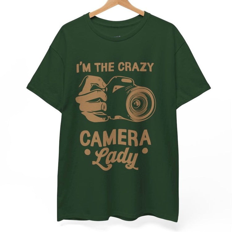 I’m The Crazy Camera Lady Photographer T-Shirt - Bold Printed Tees