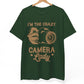 I’m The Crazy Camera Lady Photographer T-Shirt - Bold Printed Tees