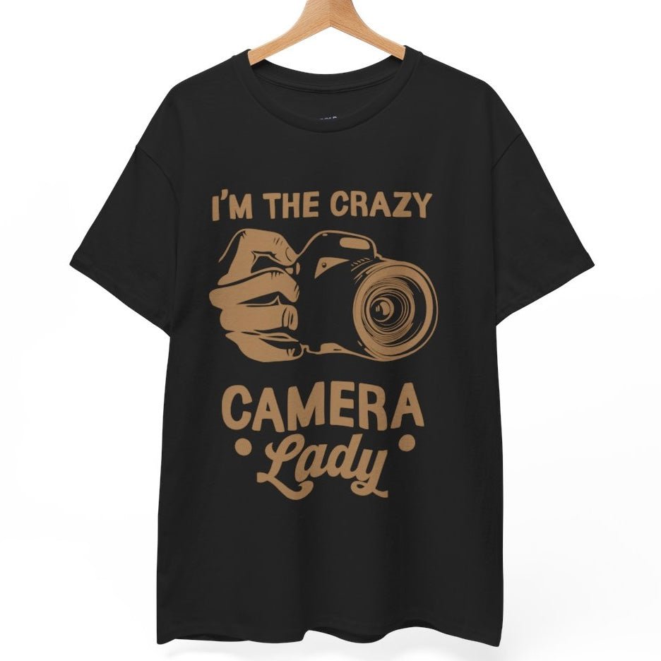 I’m The Crazy Camera Lady Photographer T-Shirt - Bold Printed Tees