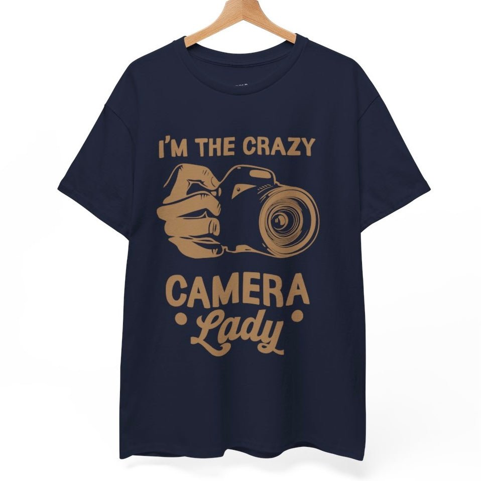 I’m The Crazy Camera Lady Photographer T-Shirt - Bold Printed Tees