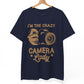 I’m The Crazy Camera Lady Photographer T-Shirt - Bold Printed Tees