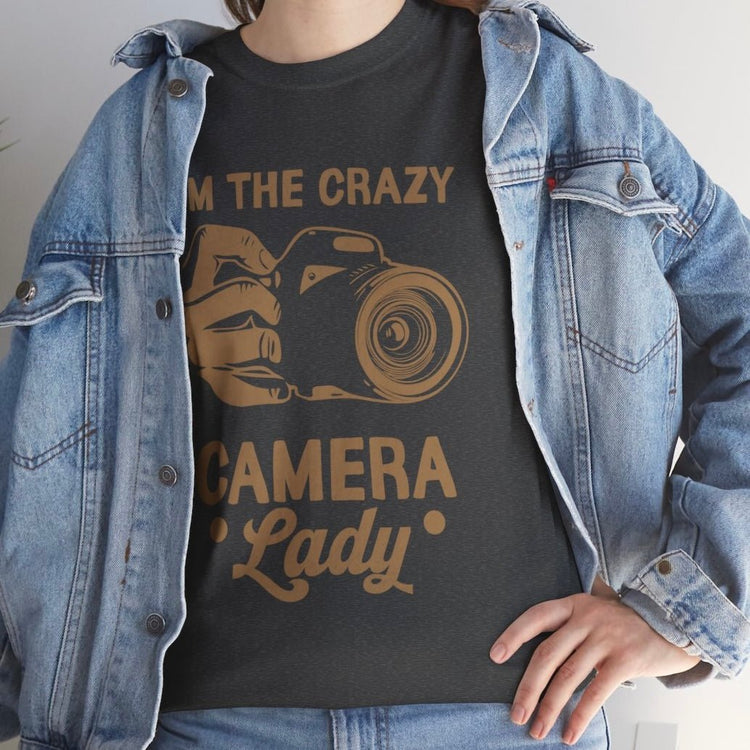 I’m The Crazy Camera Lady Photographer T-Shirt - Bold Printed Tees