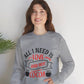 All I Need Is Love and Hot Cocoa Crewneck Sweatshirt - Bold Printed Tees