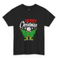 Merry Christmas Snowman Tree Graphic Tee - Bold Printed Tees