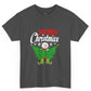 Merry Christmas Snowman Tree Graphic Tee - Bold Printed Tees