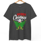 Merry Christmas Snowman Tree Graphic Tee - Bold Printed Tees