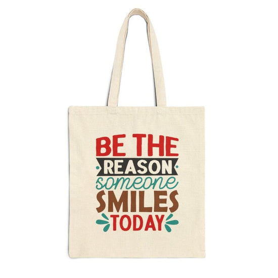 Be the Reason Someone Smiles Today Tote Bag - Bold Printed Tees