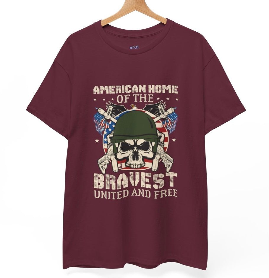American Home Of The Bravest T Shirt - Bold Printed Tees