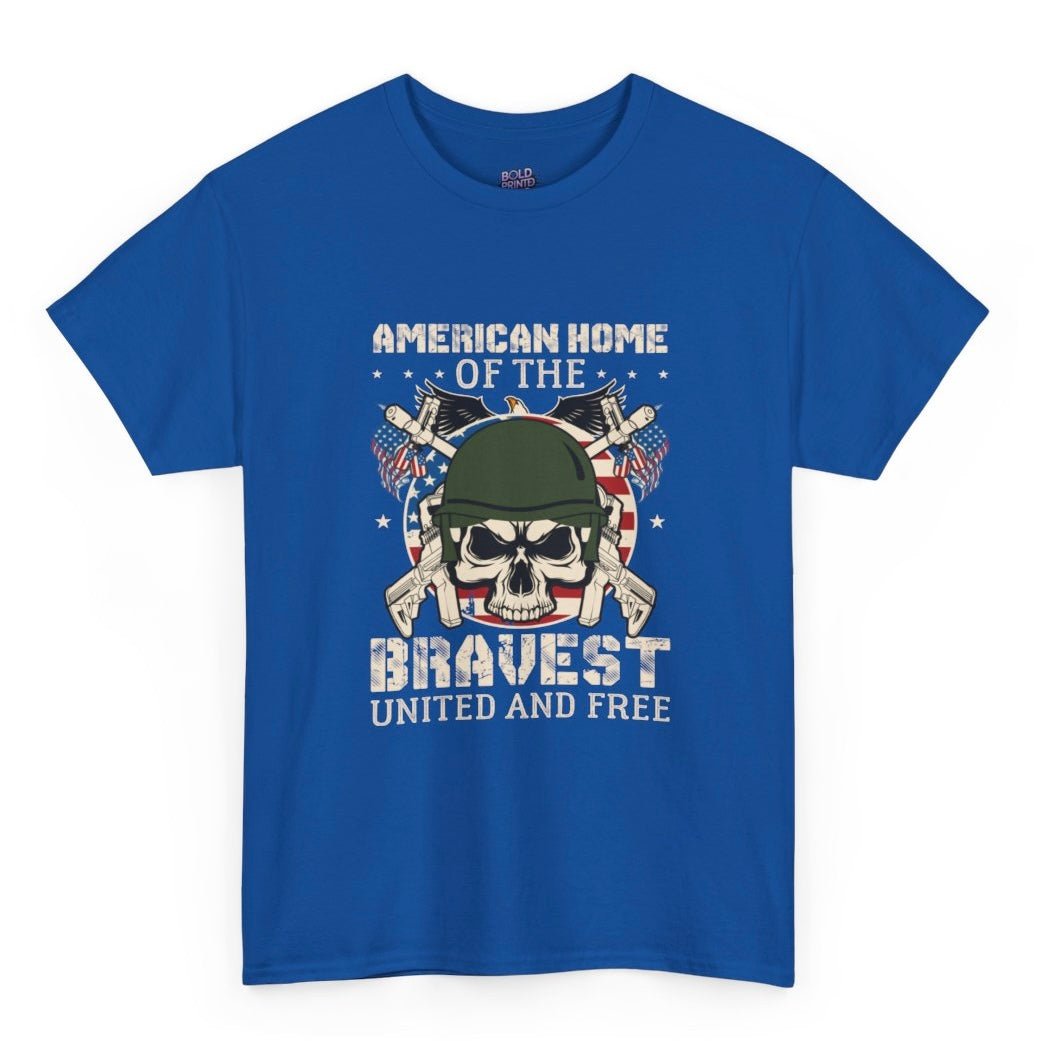 American Home Of The Bravest T Shirt - Bold Printed Tees