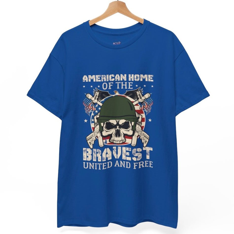 American Home Of The Bravest T Shirt - Bold Printed Tees