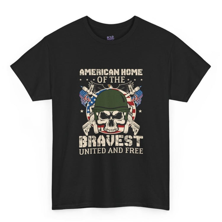 American Home Of The Bravest T Shirt - Bold Printed Tees