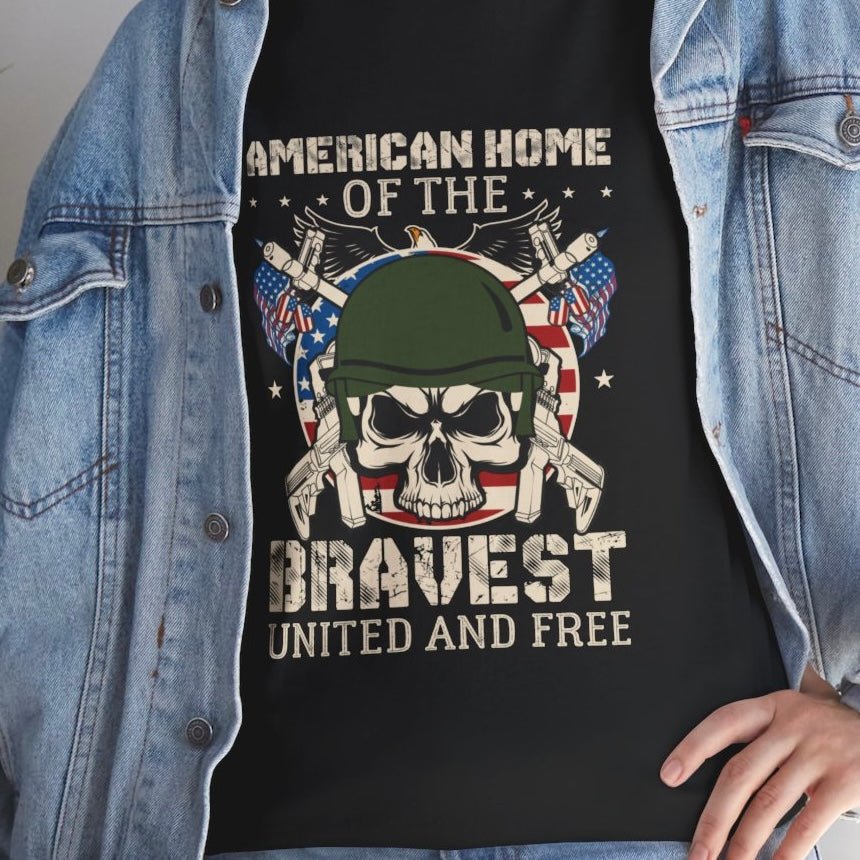 American Home Of The Bravest T Shirt - Bold Printed Tees