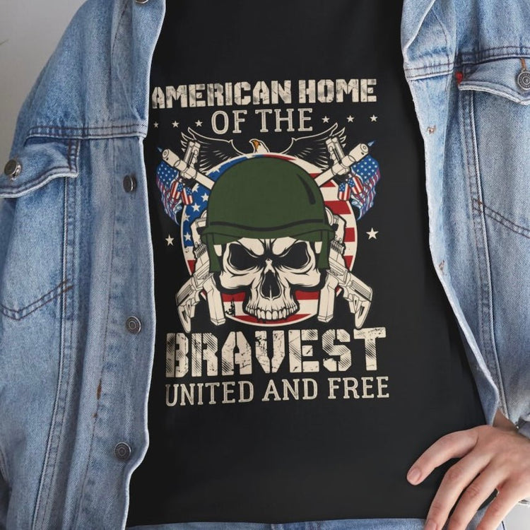 American Home Of The Bravest T Shirt - Bold Printed Tees