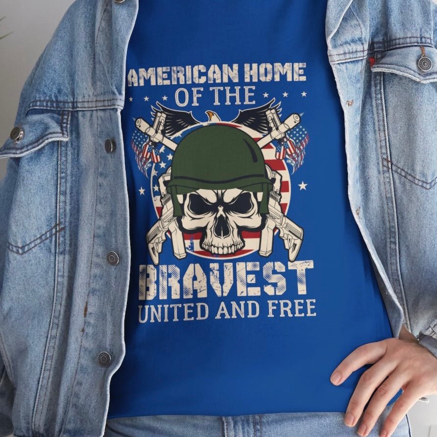 American Home Of The Bravest T Shirt - Bold Printed Tees