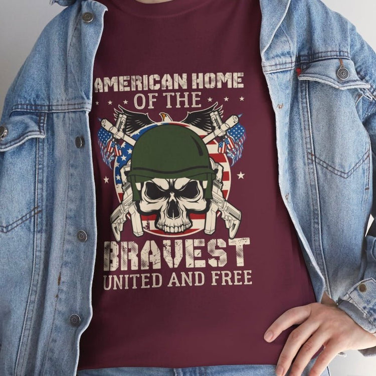 American Home Of The Bravest T Shirt - Bold Printed Tees