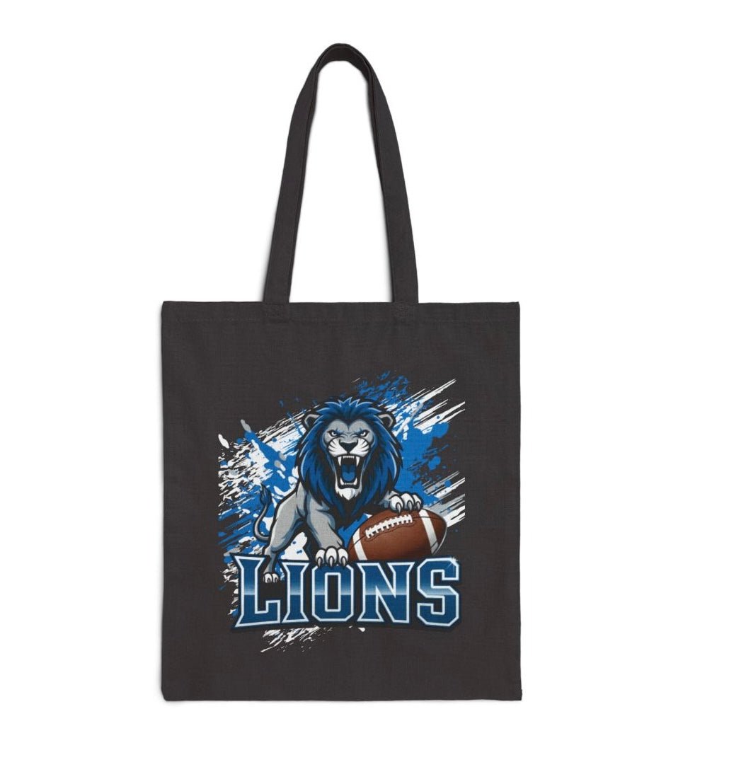 Lions Football Sports Detroit Tote Bag - Bold Printed Tees