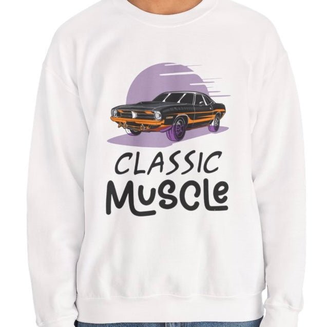 Classic Muscle Car Crewneck Sweatshirt - Bold Printed Tees