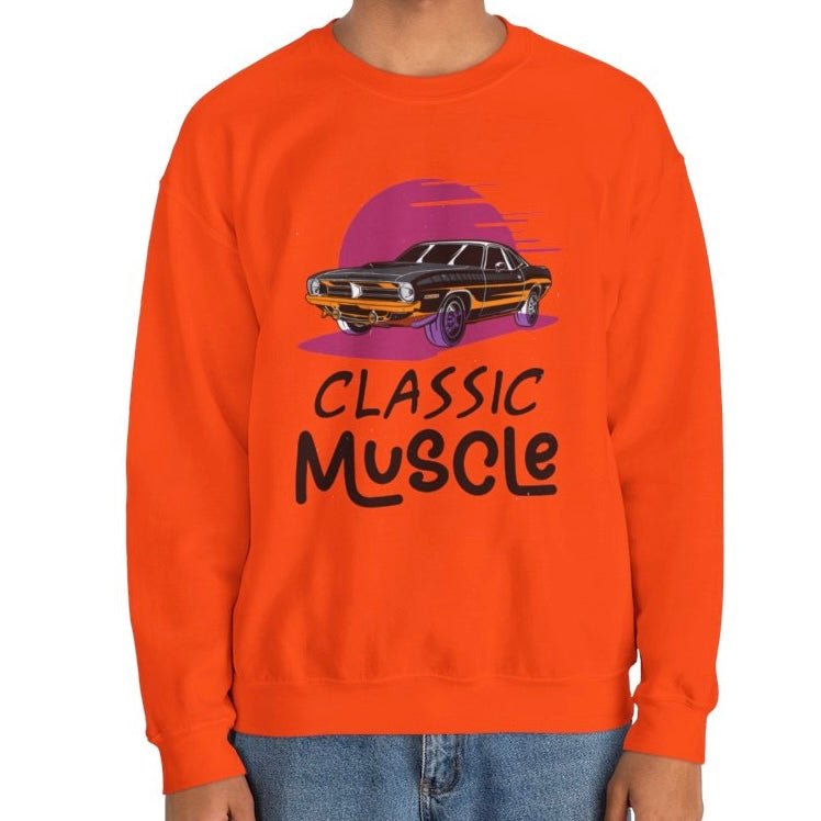 Classic Muscle Car Crewneck Sweatshirt - Bold Printed Tees