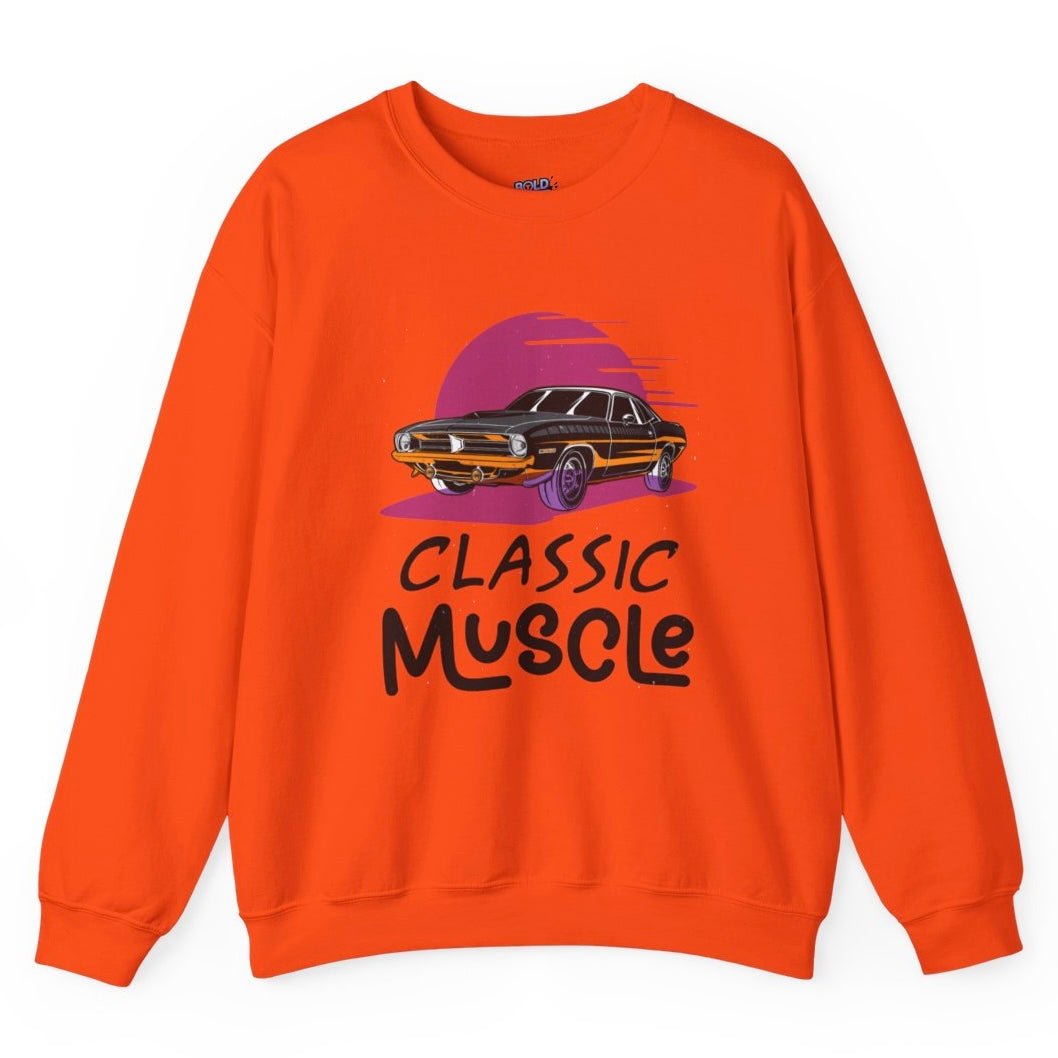 Classic Muscle Car Crewneck Sweatshirt - Bold Printed Tees