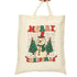 Merry Merry Merry Christmas Snowman Holiday Tote Bag - Bold Printed Tees