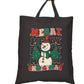 Merry Merry Merry Christmas Snowman Holiday Tote Bag - Bold Printed Tees