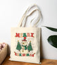 Merry Merry Merry Christmas Snowman Holiday Tote Bag - Bold Printed Tees