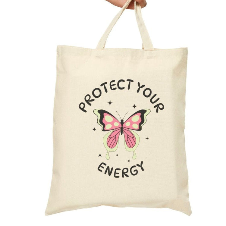 Protect Your Energy Butterfly Tote Bag - Bold Printed Tees