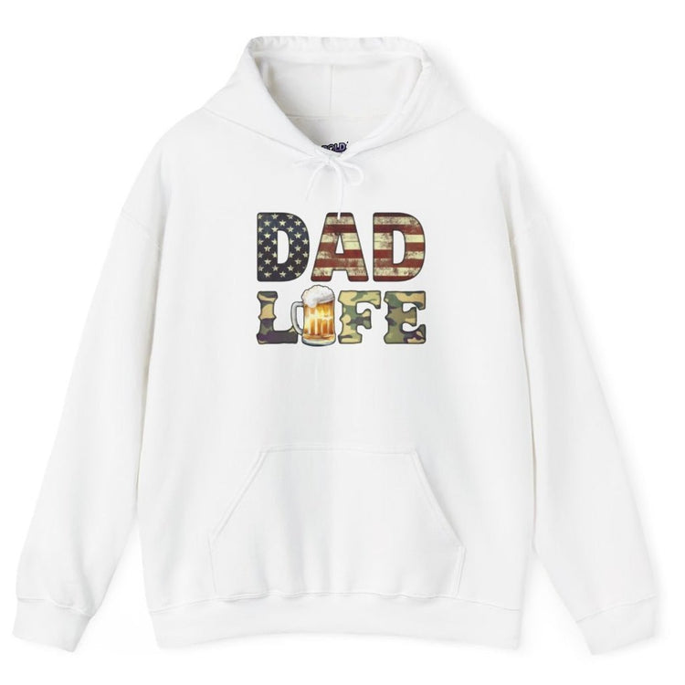 Dad Life American Beer Hoodie - Bold Printed Tees