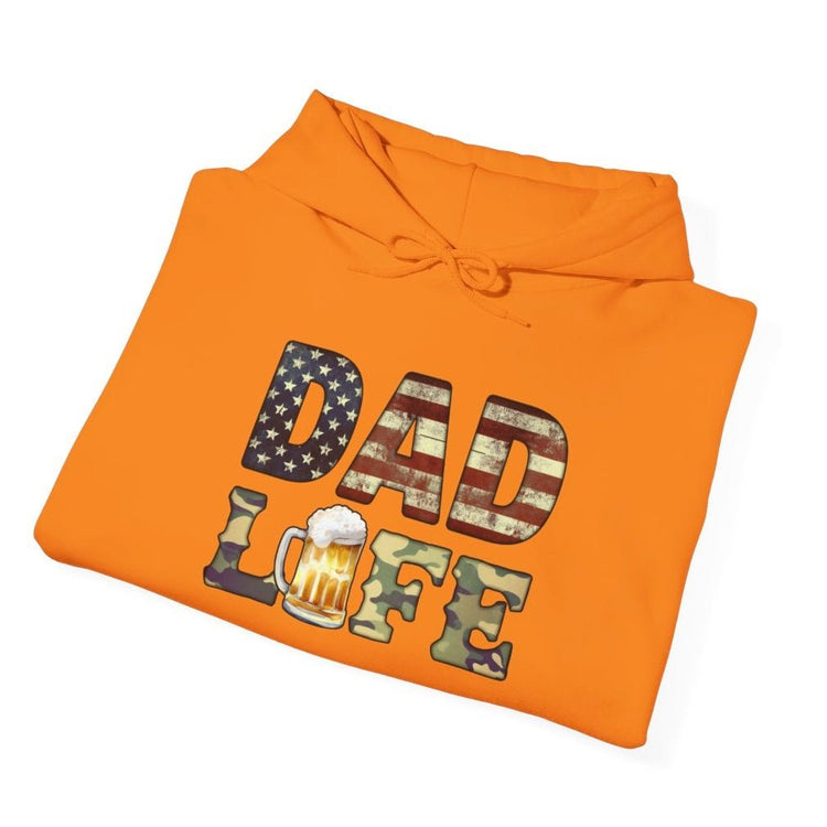 Dad Life American Beer Hoodie - Bold Printed Tees