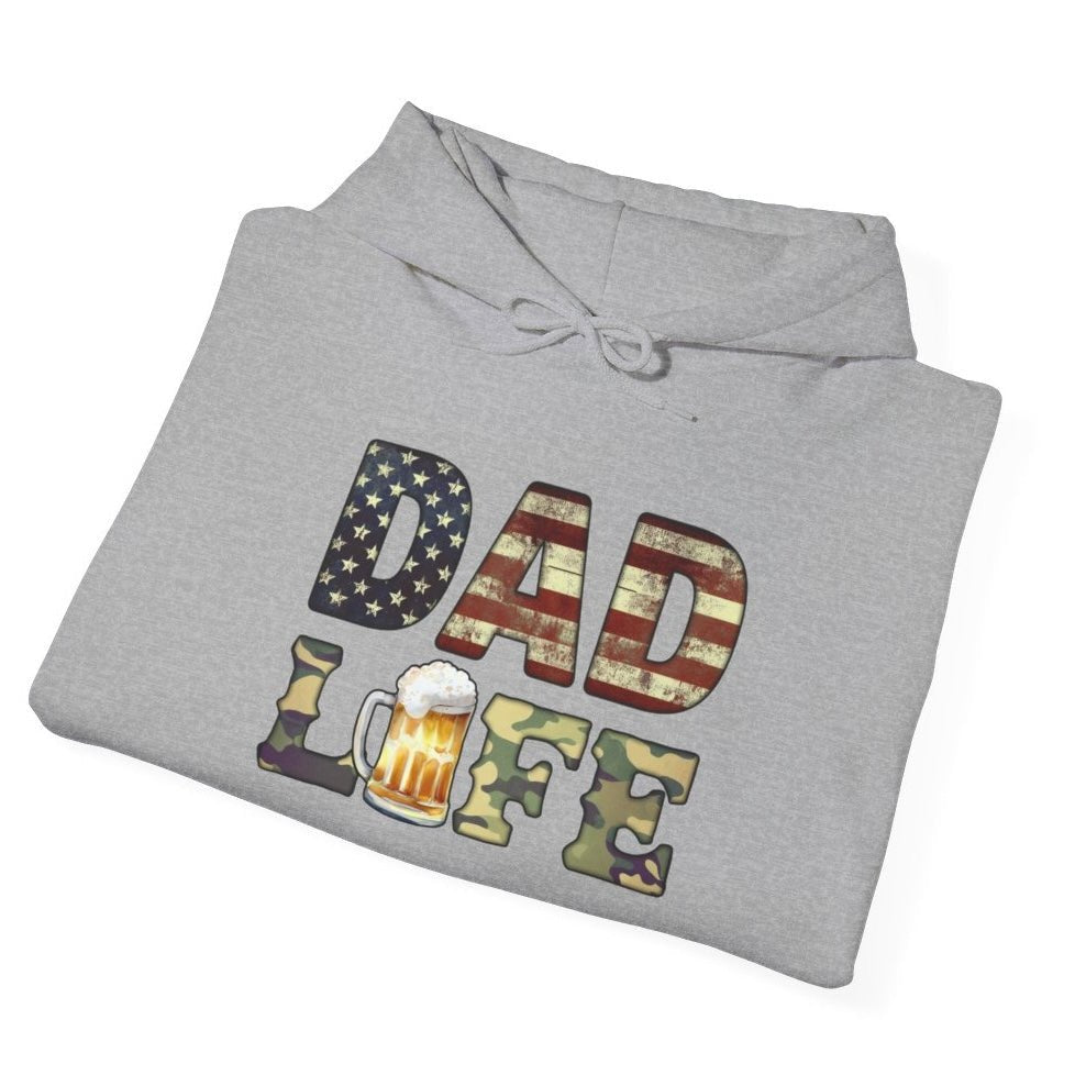 Dad Life American Beer Hoodie - Bold Printed Tees