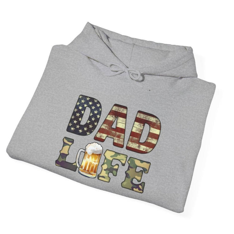 Dad Life American Beer Hoodie - Bold Printed Tees