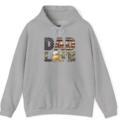Dad Life American Beer Hoodie - Bold Printed Tees