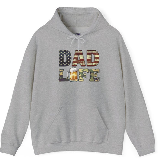 Dad Life American Beer Hoodie - Bold Printed Tees