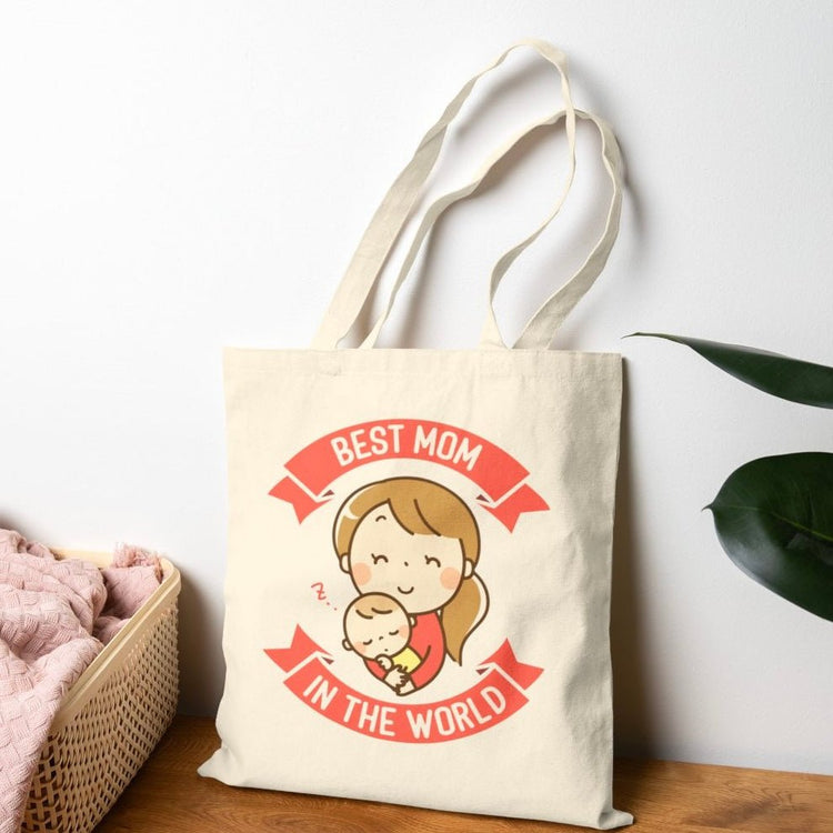 Best Mom In The World Tote Bag - Bold Printed Tees