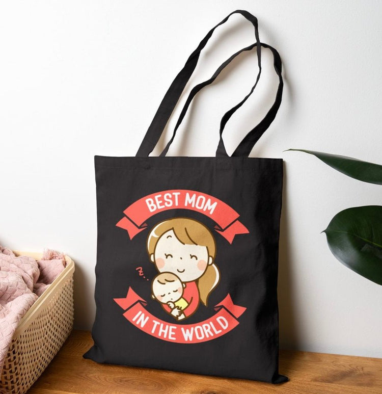 Best Mom In The World Tote Bag - Bold Printed Tees