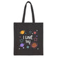 I Love You Space Theme Tote Bag - Bold Printed Tees