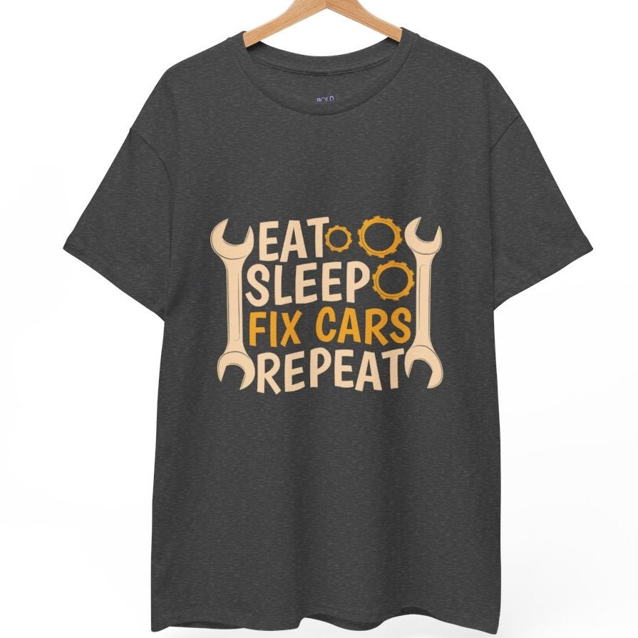 Eat Sleep Fix Cars Repeat Mechanic T-Shirt - Bold Printed Tees