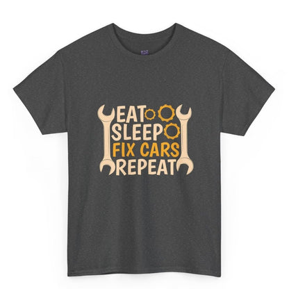 Eat Sleep Fix Cars Repeat Mechanic T-Shirt - Bold Printed Tees