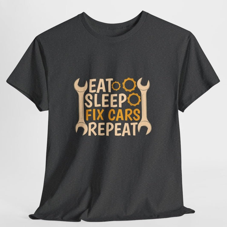 Eat Sleep Fix Cars Repeat Mechanic T-Shirt - Bold Printed Tees