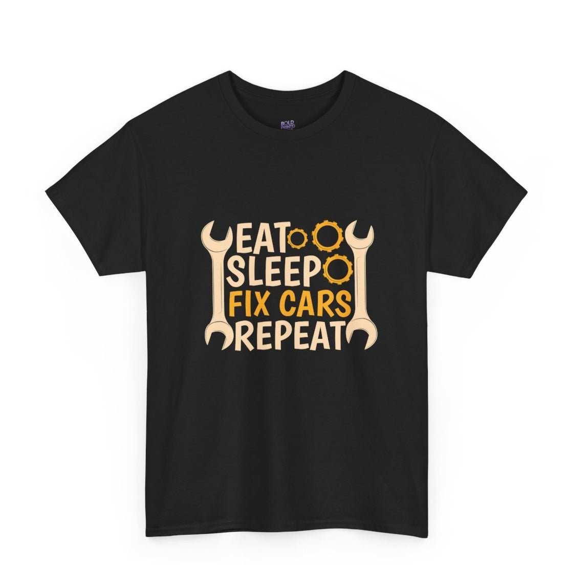 Eat Sleep Fix Cars Repeat Mechanic T-Shirt - Bold Printed Tees