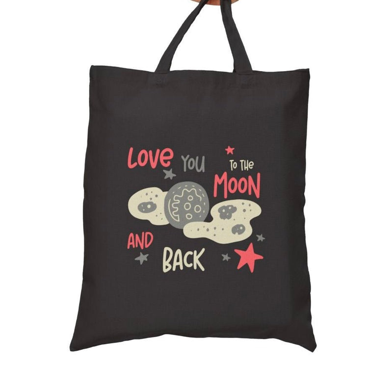 Love You to the Moon and Back Tote Bag - Bold Printed Tees