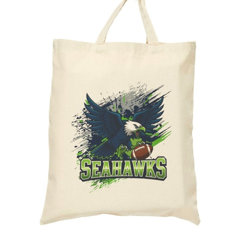 Seahawks Football Tote Bag – Fan Inspired Game Day Sports Tote - Bold Printed Tees