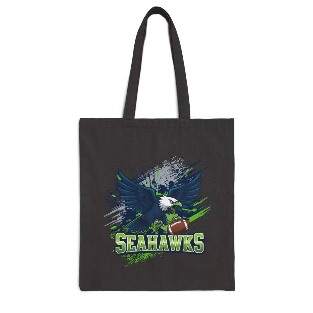 Seahawks Football Tote Bag – Fan Inspired Game Day Sports Tote - Bold Printed Tees