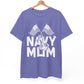 Navy Mom T-Shirt / Proud Military Mom Patriotic Anchor Tee - Bold Printed Tees