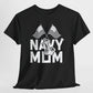 Navy Mom T-Shirt / Proud Military Mom Patriotic Anchor Tee - Bold Printed Tees