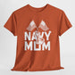 Navy Mom T-Shirt / Proud Military Mom Patriotic Anchor Tee - Bold Printed Tees