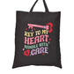 Key to My Heart Handle With Care Cute Valentine Tote Bag - Bold Printed Tees