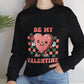 Be My Valentine Heart Crewneck Sweatshirt - Bold Printed Tees
