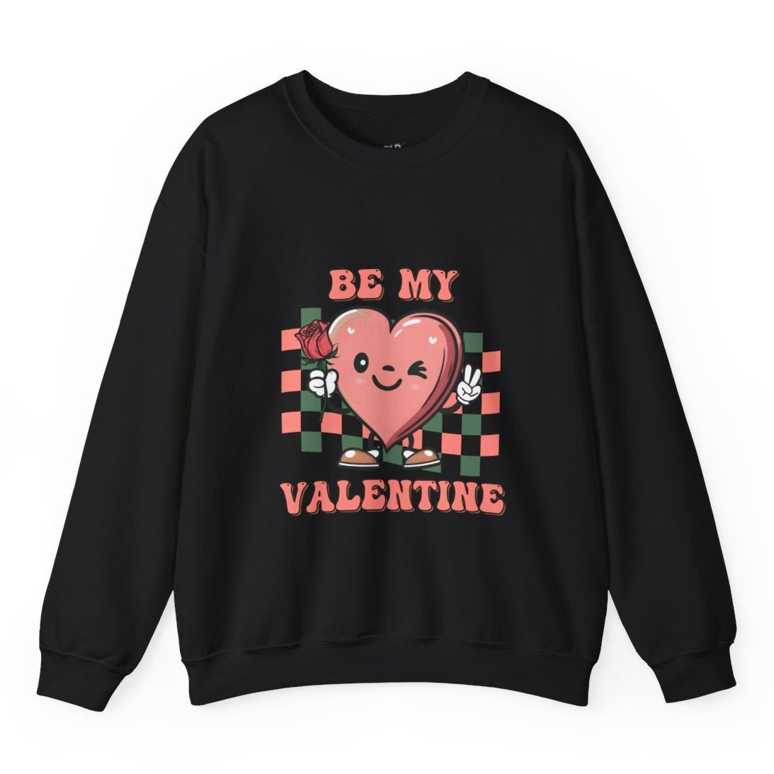 Be My Valentine Heart Crewneck Sweatshirt - Bold Printed Tees
