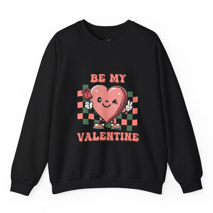 Be My Valentine Heart Crewneck Sweatshirt - Bold Printed Tees